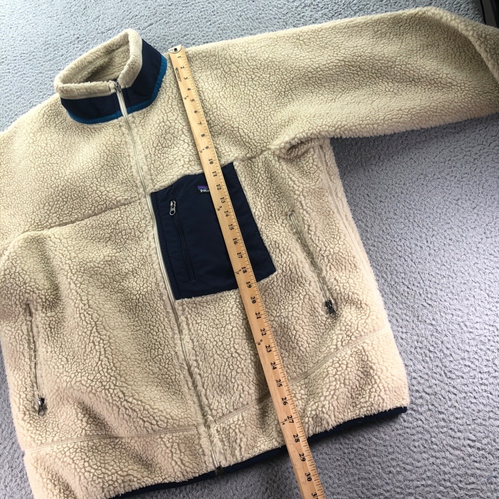 Patagonia Jacket Mens Large Natural Retro X Classic Fleece High Pile Fleece - Picture 5 of 11